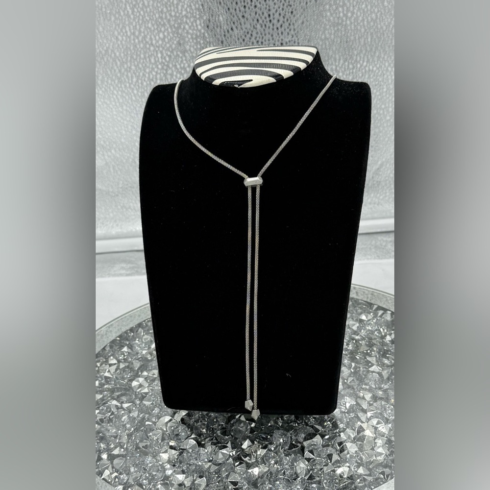 Alicia Bonnie Blue Agate pendant with adjustable chain. - Picture 2 of 4